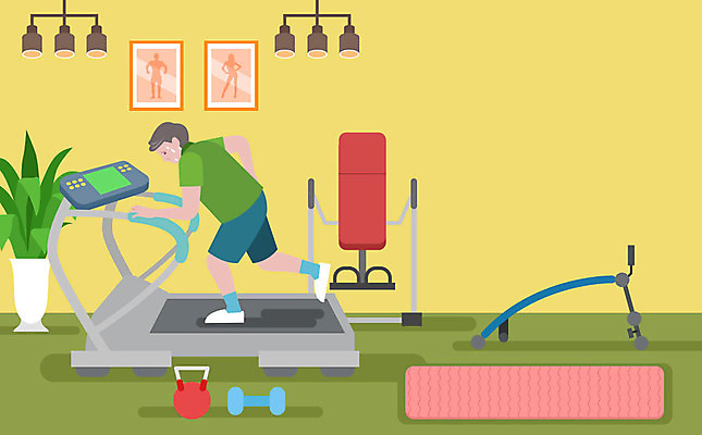 남자 화분 중년 일러스트 조명 피곤 한명 사람 운동 운동기구 아령 헬스장 매트 런닝머신 갱년기 힘듦 중년남자한명만 국내일러스트 AI파일 1 컨셉 건강 성인 헬스 증상 남자한명만 중년남자만 파일형식 벡터