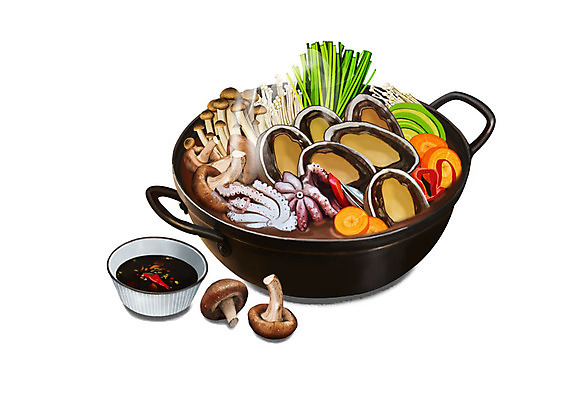 PSD 웰빙 한식 일러스트 건강 사람없음 여름 버섯 복날 간장 보양식 웰빙음식 삼복 해신탕 국내일러스트 계절 기념일 음식 양념 탕 건강식 몸보신 파일형식