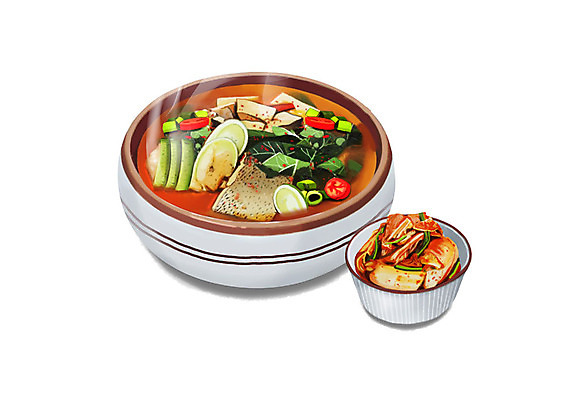 PSD 웰빙 한식 일러스트 김치 건강 사람없음 여름 복날 보양식 웰빙음식 삼복 민어탕 국내일러스트 계절 기념일 음식 탕 건강식 몸보신 파일형식