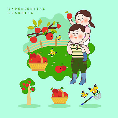 PSD 여자 남자 딸 어린이 나비 일러스트 가족 사람 성인 두명 초록색 바구니 수확 체험학습 목마 아빠 사과 즐거움 농장체험 사과나무 사과농장 사과따기 에듀 스쿨팩 국내일러스트 나무 감정 컬러 곤충 농업 과일 관계 농장 체험 과수원 에듀케이션 파일형식