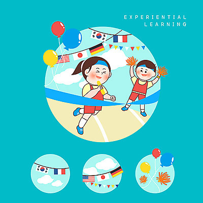 PSD 여자 남자 어린이 일러스트 응원 사람 소녀 소년 두명 파란색 달리기 체험학습 계주 즐거움 풍선 체육대회 만국기 에듀 운동회날 스쿨팩 배턴 국내일러스트 감정 스포츠용품 컬러 모션 체험 국기 육상스포츠 체육 대회 에듀케이션 파일형식