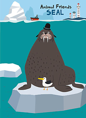 동물 바다 두마리 일러스트 갈매기 조류 사람없음 초록색 귀여움 얼음 바다표범 빙하 국내일러스트 AI파일 자연요소 컬러 컨셉 2 포유류 바다동물 파일형식 벡터