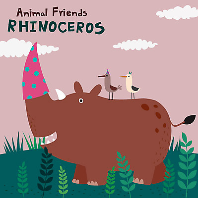 동물 구름 일러스트 조류 세마리 사람없음 초록색 갈색 귀여움 고깔모자 승차 코뿔소 국내일러스트 AI파일 자연요소 모자_잡화 컬러 컨셉 포유류 모션 3 파일형식 벡터