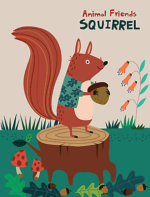 동물 한마리 일러스트 들기 사람없음 초록색 갈색 귀여움 버섯 다람쥐 도토리 소캐릭터 국내일러스트 AI파일 1 컬러 동물캐릭터 컨셉 모션 견과류 소 설치류 파일형식 벡터