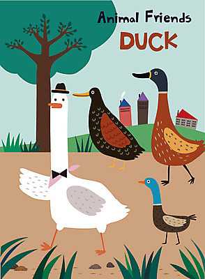 나무 동물 여러마리 일러스트 조류 사람없음 귀여움 산책 도심 오리캐릭터 국내일러스트 AI파일 식물 동물캐릭터 다수 컨셉 휴식 오리 도시 파일형식 벡터