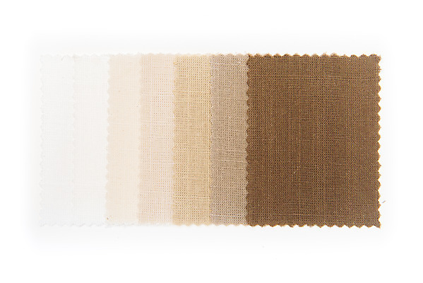 포토 JPG 스튜디오촬영 프레임 실내 근접촬영 사람없음 하이앵글 갈색 견본 직물 천 원료 겹침 그라데이션 원단샘플 플랫레이 국내포토 뷰포인트 컬러 내부 플랫 파일형식