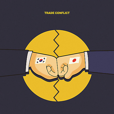 손 일러스트 한국 신체부위 경제 일본 경쟁 주먹 사회 태극기 사회이슈 무역 싸움 갈등 일장기 정치 한일관계 국내일러스트 AI파일 산업 아시아 컨셉 모션 사람 국기 공동체 파일형식 벡터