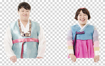 편집이미지 한국전통 배너 여자 명절 남자 포즈 웃음 누끼 상반신 20대 두명 앞모습 한국인 한복 알림 PNG 성인만 편집소스 전통 기념일 뷰포인트 한국 표정 사람 동양인 청년 전통의상 파일형식