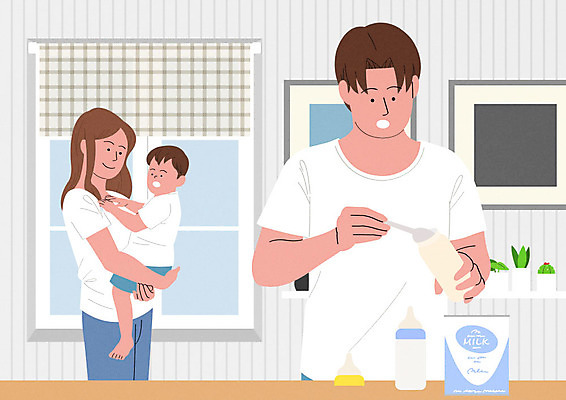 PSD 부부 여자 남자 행복 아들 일러스트 가정 가족 안기 엄마 서기 사람 세명 여름 화목 기쁨 육아 우유 아기 가족라이프 아빠 즐거움 분유 국내일러스트 라이프스타일 커플 계절 감정 컨셉 관계 모션 유제품 아기용품 파일형식