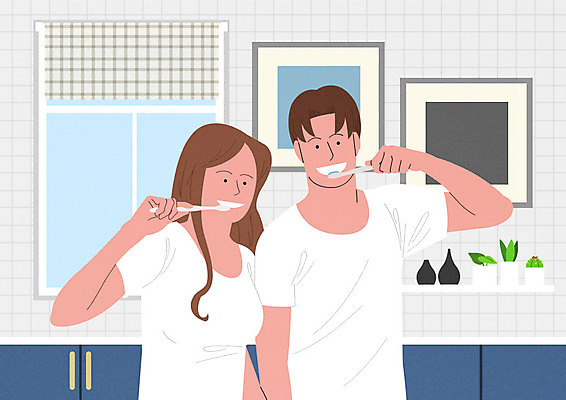 PSD 부부 여자 남자 행복 화분 액자 일러스트 가정 가족 사람 성인 두명 여름 화목 기쁨 욕실 양치 가족라이프 칫솔 즐거움 성인만 국내일러스트 라이프스타일 커플 계절 감정 컨셉 관계 위생용품 청결 파일형식