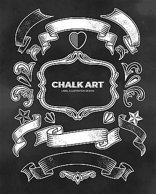 영어 별 리본 일러스트 프레임 타이포그라피 사람없음 라벨 칠판 하트 테두리 초크 초크일러스트 초크아트 드로잉 국내일러스트 AI파일 자연요소 모양 문자 미술 그림 파일형식 벡터