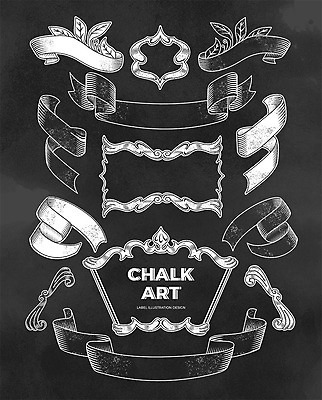 영어 리본 일러스트 나뭇잎 프레임 타이포그라피 사람없음 라벨 칠판 테두리 초크 초크일러스트 초크아트 드로잉 국내일러스트 AI파일 문자 잎 미술 그림 파일형식 벡터