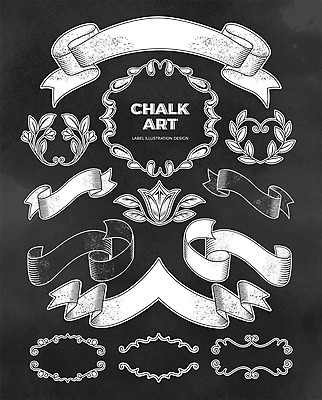 영어 리본 일러스트 나뭇잎 프레임 타이포그라피 사람없음 라벨 칠판 하트 테두리 초크 초크일러스트 초크아트 드로잉 국내일러스트 AI파일 모양 문자 잎 미술 그림 파일형식 벡터