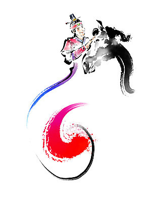 PSD 한국전통 전통 남자 분홍색 여행 일러스트 캘리그라피 붓터치 흑백 한명 사람 빨간색 파란색 말_동물 승마 전통의상 한복 태극 번짐 남자한명만 쓰다듬기 국내일러스트 1 문양 스포츠 컬러 포유류 모션 한국 촬영기법 남자만 파일형식 효과