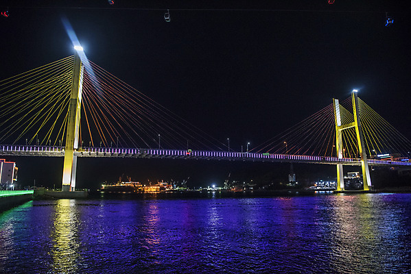 포토 JPG 바다 야경 조명 한국 사람없음 야외 빛 여수 밤바다 거북선대교 국내포토 아시아 다리_건축물 야간 전라남도 파일형식 풍경_경치