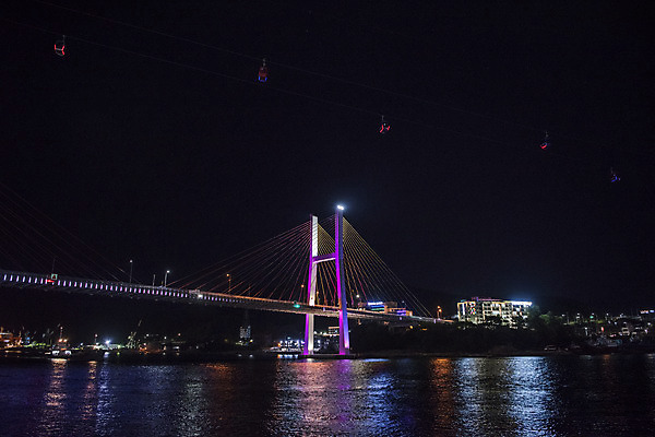 포토 JPG 바다 야경 조명 한국 사람없음 야외 빛 케이블카 여수 밤바다 거북선대교 국내포토 아시아 다리_건축물 야간 전라남도 파일형식 풍경_경치