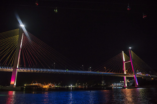 포토 JPG 바다 야경 조명 한국 사람없음 야외 빛 케이블카 여수 밤바다 거북선대교 국내포토 아시아 다리_건축물 야간 전라남도 파일형식 풍경_경치