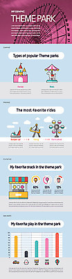 일러스트 그래프 사람없음 컬러풀 테마파크 놀이공원 인포그래픽 놀이기구 대관람차 국내일러스트 AI파일 컬러 놀이 공간 파일형식 벡터