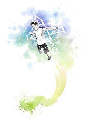 PSD 교육 날개 일러스트 캘리그라피 하늘 붓터치 사람 점프 로켓 비행 자신감 번짐 에듀 스쿨팩 국내일러스트 감정 모션 에듀케이션 파일형식 효과