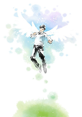 PSD 교육 남자 교복 남학생 날개 일러스트 캘리그라피 청소년 하늘 붓터치 한명 사람 초원 비행 자신감 번짐 에듀 십대남자한명만 스쿨팩 국내일러스트 1 학생 옷 감정 에듀케이션 남자한명만 십대남자만 파일형식 효과