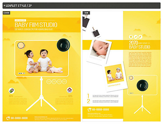 템플릿 여자 남자 ZIP 리플렛 여러명 노란색 사진촬영 한국인 아기 전단템플릿 전단 폴라로이드사진 카메라렌즈 첫돌 아기만 인디자인 INDD 이미지템플릿 컬러 다수 사람 동양인 카메라 촬영 홍보물 폴라로이드 파일형식