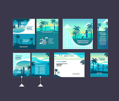 템플릿 배너 배너템플릿 실루엣 여행 휴가 이벤트 해변 사람없음 여름 파란색 여름휴가 바캉스 세트 야자수 태양 현수막 서핑보드 엽서 초대장 소봉투 행사세트 행사템플릿 AI파일 자연요소 나무 계절 바다 컬러 편지봉투 카드_감사 촬영기법 보드_스포츠 편지 파일형식 벡터 여름_계절