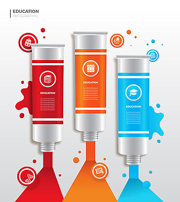 교육 일러스트 그래프 사람없음 그래픽 컬러풀 물감 인포그래픽 에듀 에듀케이션 스쿨팩 국내일러스트 AI파일 컬러 미술도구 파일형식 벡터