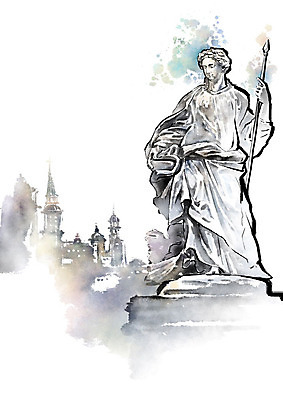 PSD 유럽 예술 일러스트 유럽풍경 캘리그라피 붓터치 흑백 사람없음 도시풍경 동상 조각상 낭만 도시 번짐 국내일러스트 나라 컨셉 촬영기법 풍경 조형물 기념물 파일형식 효과