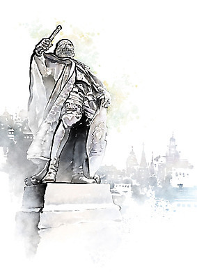 PSD 유럽 예술 일러스트 유럽풍경 캘리그라피 붓터치 흑백 사람없음 도시풍경 동상 조각상 낭만 도시 번짐 국내일러스트 나라 컨셉 촬영기법 풍경 조형물 기념물 파일형식 효과