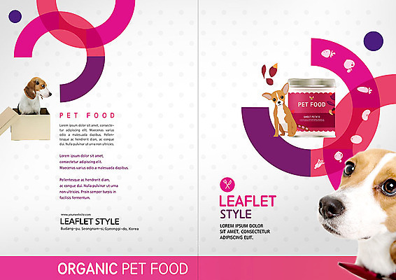 PSD 템플릿 표지디자인 북디자인 출판디자인 표지 반려견 리플렛 분홍색 북커버 세마리 팜플렛 사람없음 반려동물 캔 유기농 비글 치와와 개사료 반려 펫푸드 이미지템플릿 동물 웰빙 컬러 3 개 먹이 애견용품 파일형식