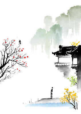 PSD 나무 응시 고건축 일러스트 캘리그라피 조류 붓터치 산 한옥 주택 흑백 한명 사람 강 산책 번짐 감성 사색 국내일러스트 식물 동물 1 한국전통 건축물 시선 컨셉 생각 휴식 촬영기법 건물 파일형식 효과