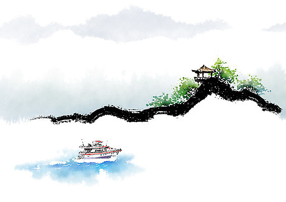 PSD 나무 호수 요트 일러스트 캘리그라피 붓터치 산 흑백 풍경 사람없음 강 정자 번짐 선박 국내일러스트 식물 건축물 수상교통 배_교통 촬영기법 파일형식 효과