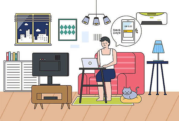 남자 일러스트 비즈니스 조명 한명 사람 성인 여름 노트북 스마트폰 소파 텔레비전 고양이 스탠드 작업 직장인 비즈니스맨 메시지 에어컨 야근 문자메시지 성인남자한명만 국내일러스트 AI파일 직업 1 계절 의자 포유류 전자제품 핸드폰 스마트기기 반려동물 가전제품 업무 남자한명만 성인남자만 파일형식 벡터