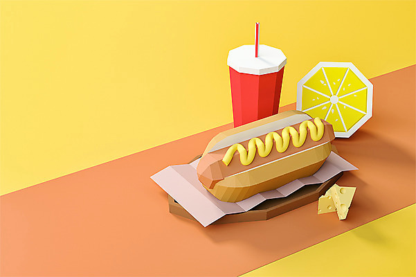 PSD 편집이미지 치즈 사람없음 그래픽 노란색 3D소스 3D 머스터드 레몬 디지털합성 오브젝트 콜라 핫도그 폴리곤 로우폴리 편집소스 편집3D 음식 컬러 과일 유제품 패스트푸드 소스_음식 탄산음료 파일형식