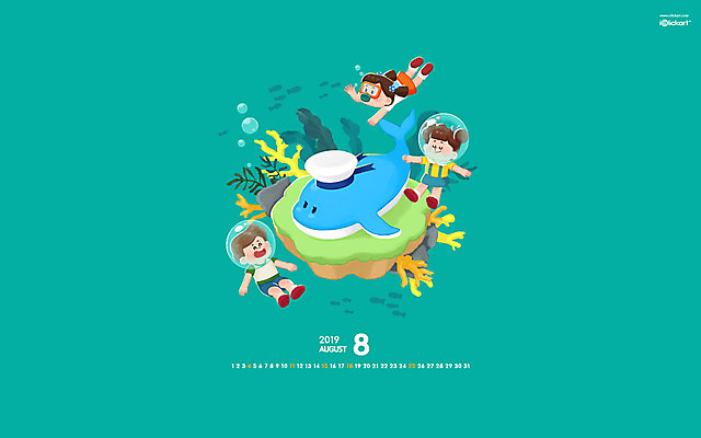 JPG 월페이퍼 바탕화면 8월 날짜 파일형식