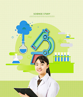 PSD 편집이미지 학생 여자 교육 어린이 과학 청소년 현미경 실험 한명 웃음 사람 옆모습 10대 연두색 한국인 실험복 즐거움 오브젝트 비커 과학교육 서류판 에듀 에듀케이션 십대여자한명만 카피스페이스 스쿨팩 이미지편집 1 감정 뷰포인트 표정 실험기구 동양인 초록색 사무용품 공백 가운 여자한명만 십대여자만 파일형식