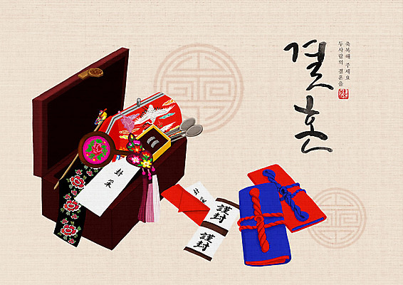 PSD 한국전통 결혼 백그라운드 가방 일러스트 캘리그라피 한글 사람없음 희망 기쁨 거울 운세 반지 즐거움 전통혼례 시작 노리개 비녀 자수 함 아이보리 은수저 국내일러스트 문자 전통 잡화 감정 컬러 장신구 전통소품 한국 이벤트 숟가락 전통의례 파일형식 헤어액세사리