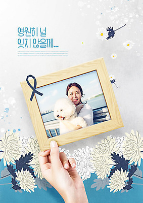 PSD 편집이미지 한마리 손 여자 꽃 반려견 액자 한손 국화 한명 사람 20대 성인 신체부위 반려동물 회색 한국인 개 강아지 장례 반려 장례식 추모 성인여자한명만 카피스페이스 이미지편집 펫로스증후군 반려동물장례 식물 동물 1 컬러 포유류 동양인 청년 공백 질병 여자한명만 성인여자만 파일형식