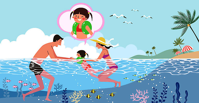 나무 구름 여자 남자 딸 어린이 바다 말풍선 일러스트 가족 물놀이 갈매기 엄마 휴가 안전 사람 성인 세명 여름 여름휴가 바캉스 야자수 수영 잡기 파라솔 아빠 산호 보호 보호장비 즐거움 튜브 보호자 물놀이안전 착용 물고기떼 국내일러스트 AI파일 자연요소 식물 계절 감정 컨셉 관계 모션 놀이 조류 어류 장비 수상스포츠 자포동물 파일형식 벡터 여름_계절