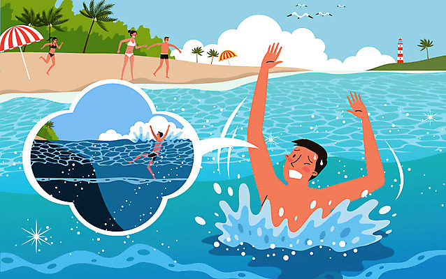 여자 남자 바다 일러스트 물놀이 경고 안전 사람 여러명 성인 해변 여름 여름휴가 바캉스 수영 놀람 금지 도움 구출 걱정 휴양지 구조요청 깊이 물놀이안전 수심 수영금지 성인만 다급 수난사고 국내일러스트 AI파일 계절 감정 다수 컨셉 놀이 휴가 표정 장소 수상스포츠 사건 파일형식 벡터 여름_계절