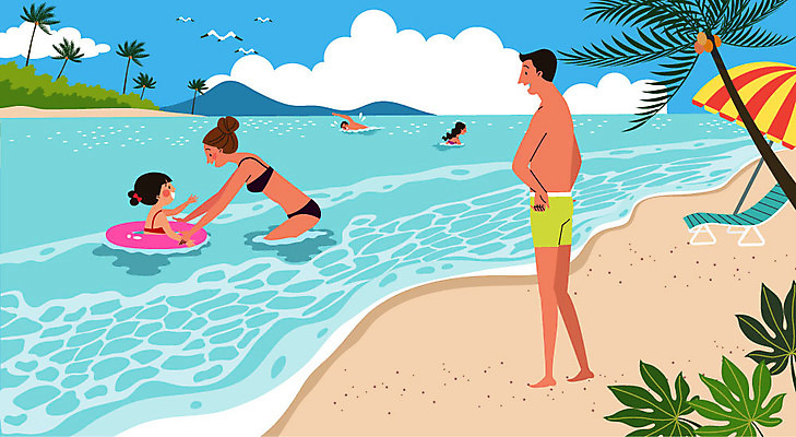 구름 여자 남자 딸 어린이 바다 일러스트 가족 물놀이 갈매기 엄마 휴가 안전 사람 소녀 여러명 성인 해변 여름 여름휴가 바캉스 부모 야자수 수영 자녀 잡기 파라솔 보호 즐거움 선베드 튜브 보호자 물놀이안전 국내일러스트 AI파일 자연요소 나무 계절 감정 다수 컨셉 의자 관계 모션 놀이 조류 수상스포츠 파일형식 벡터 여름_계절