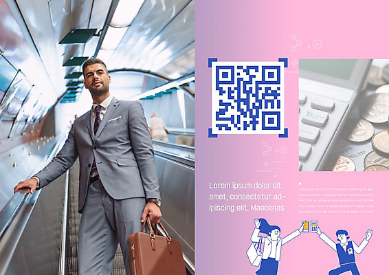 PSD 서양인 외국인 템플릿 표지디자인 북디자인 출판디자인 여자 남자 내지 리플렛 북커버 서류가방 팜플렛 20대 성인 세명 금융 경제 동전 계산기 비즈니스맨 비즈니스우먼 스마트 결제 에스컬레이터 QR코드 스마트페이 제로페이 이미지템플릿 컨셉 돈 가방 비즈니스 문구용품 사람 인종 청년 장비 직장인 파일형식