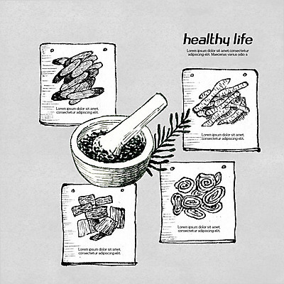 PSD 라인일러스트 일러스트 흑백 건강 사람없음 한의학 약재 한약재 한약 유기농 보양식 레시피 건강식품 국내일러스트 웰빙 음식 의학 촬영기법 약 몸보신 파일형식