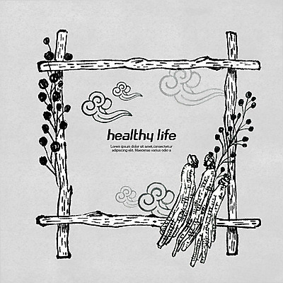 PSD 나무 라인일러스트 일러스트 프레임 흑백 건강 사람없음 한의학 약재 한약재 유기농 보양식 건강식품 홍삼 국내일러스트 식물 웰빙 음식 의학 촬영기법 약 삼 몸보신 파일형식