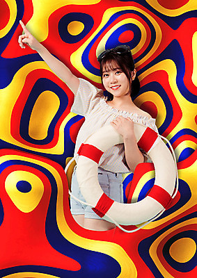 PSD 편집이미지 여자 패턴 한명 미소 상반신 20대 성인 앞모습 여름휴가 바캉스 컬러풀 선글라스 한국인 가리킴 튜브 기하학 지오메트릭 성인여자한명만 뉴트로 이미지편집 1 안경 뷰포인트 컬러 무늬 휴가 표정 사람 동양인 손짓 청년 복고 여자한명만 성인여자만 파일형식 여름_계절