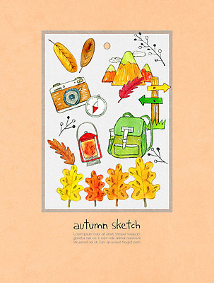 PSD 단풍 낙엽 일러스트 배낭 단풍나무 나뭇잎 사각프레임 사람없음 컬러풀 카메라 등산 가을 표지판 나침반 스케치 오브젝트 프레임일러스트 국내일러스트 나무 계절 컬러 잎 가방 프레임 알림판 미술 전자제품 사각형 트래킹 파일형식