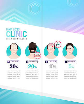 PSD 템플릿 표지디자인 북디자인 출판디자인 남자 내지 하늘색 2단접지 북커버 팜플렛 여러명 성인 머리카락 두피관리 모발이식 탈모 탈모클리닉 성인남자만 이미지템플릿 리플렛 다수 사람 파란색 머리 클리닉 증상 남자만 성인만 파일형식