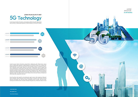 PSD 템플릿 표지디자인 북디자인 출판디자인 실루엣 내지 리플렛 북커버 빌딩 팜플렛 사람없음 파란색 태블릿 4차산업 5G 이미지템플릿 산업 컬러 촬영기법 IT 건물 전자제품 스마트기기 파일형식