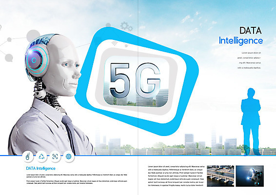 PSD 템플릿 표지디자인 북디자인 출판디자인 실루엣 내지 리플렛 북커버 빌딩 팜플렛 사람없음 파란색 도시 로봇 4차산업 5G AI_인공지능 이미지템플릿 산업 컬러 촬영기법 IT 건물 파일형식