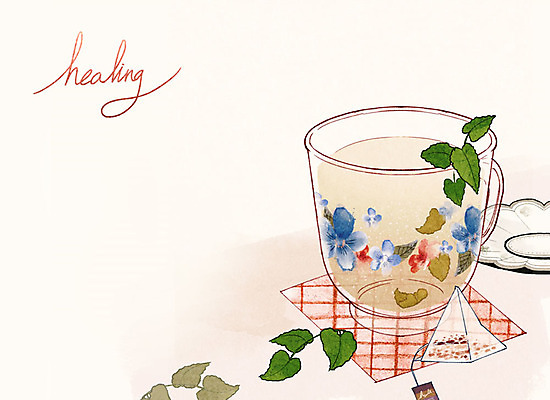 PSD 식기 접시 음료 음식 일러스트 티타임 휴식 사람없음 컵 컬러풀 갈색 차 찻잔 홍차 티백 국내일러스트 컬러 컨셉 잔 차_음료 파일형식